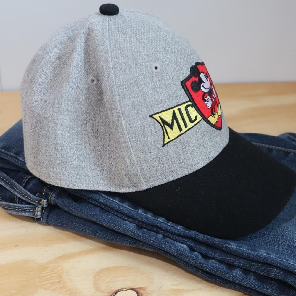 Disney Embroidered Cap‎ Mickey Mousse Gray One Size - Picture 2 of 4
